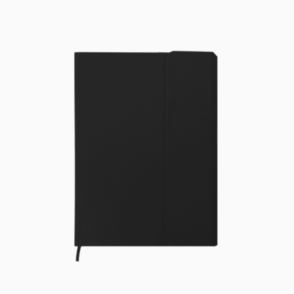 Cuaderno PU Imantado negro